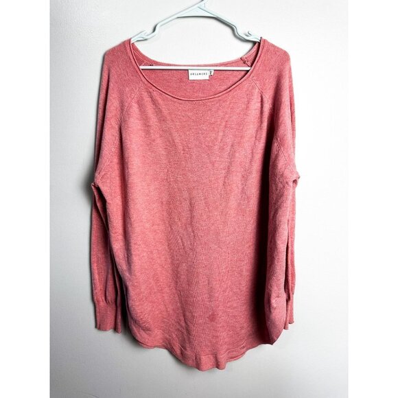 Dreamers Round Wide Neck Knit Sweater Pink M/L Womens - Picture 9 of 9